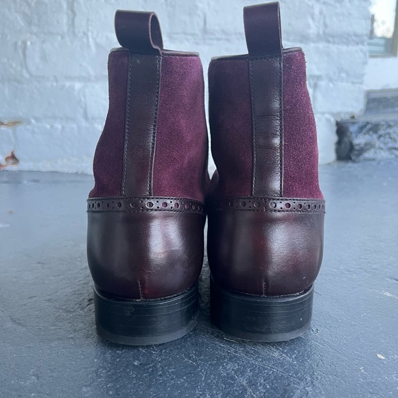 Victorian era Men’s button boots by J.Fitzpatrick PUYALLUP, burgundy size 8D US. - Picture 4 of 7